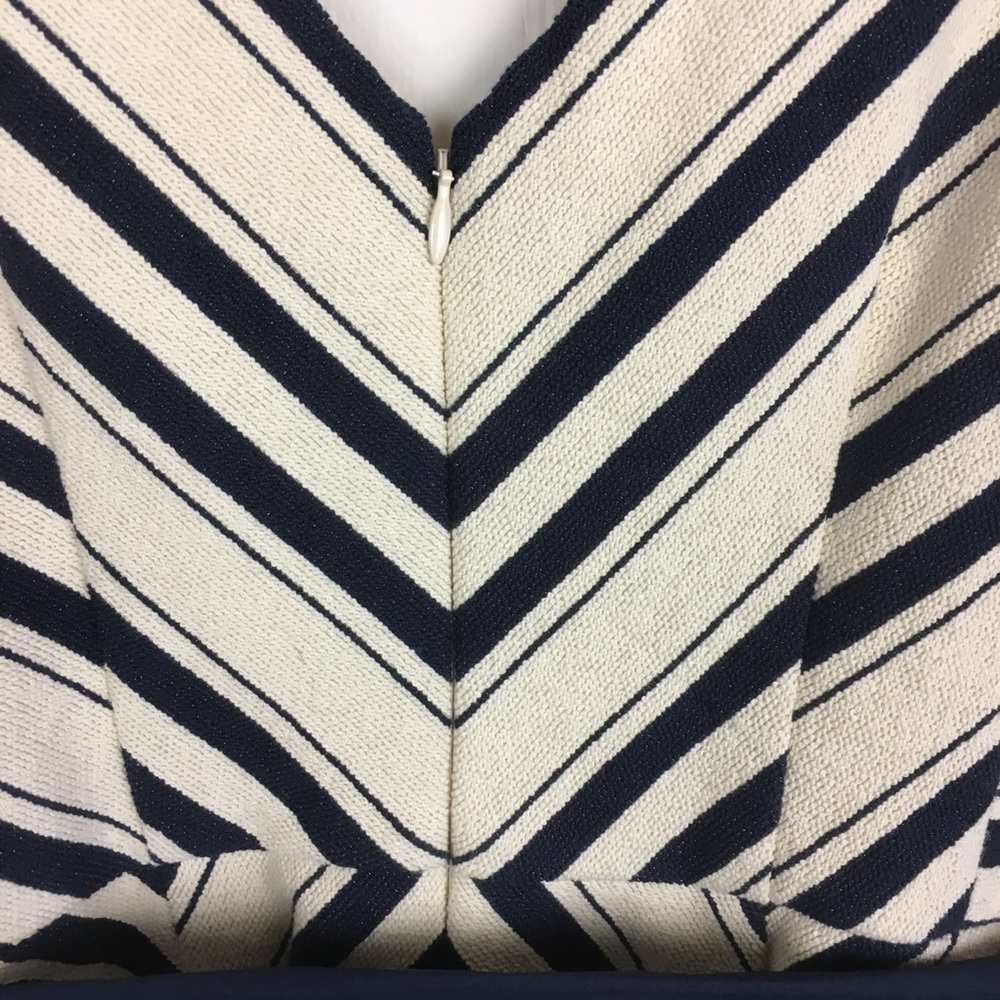 Anthropologie Maeve Mitered Stripe Peplum Top - Picture 6 of 6